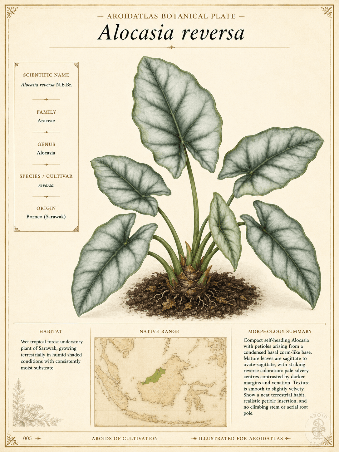 Silver Reversa Alocasia