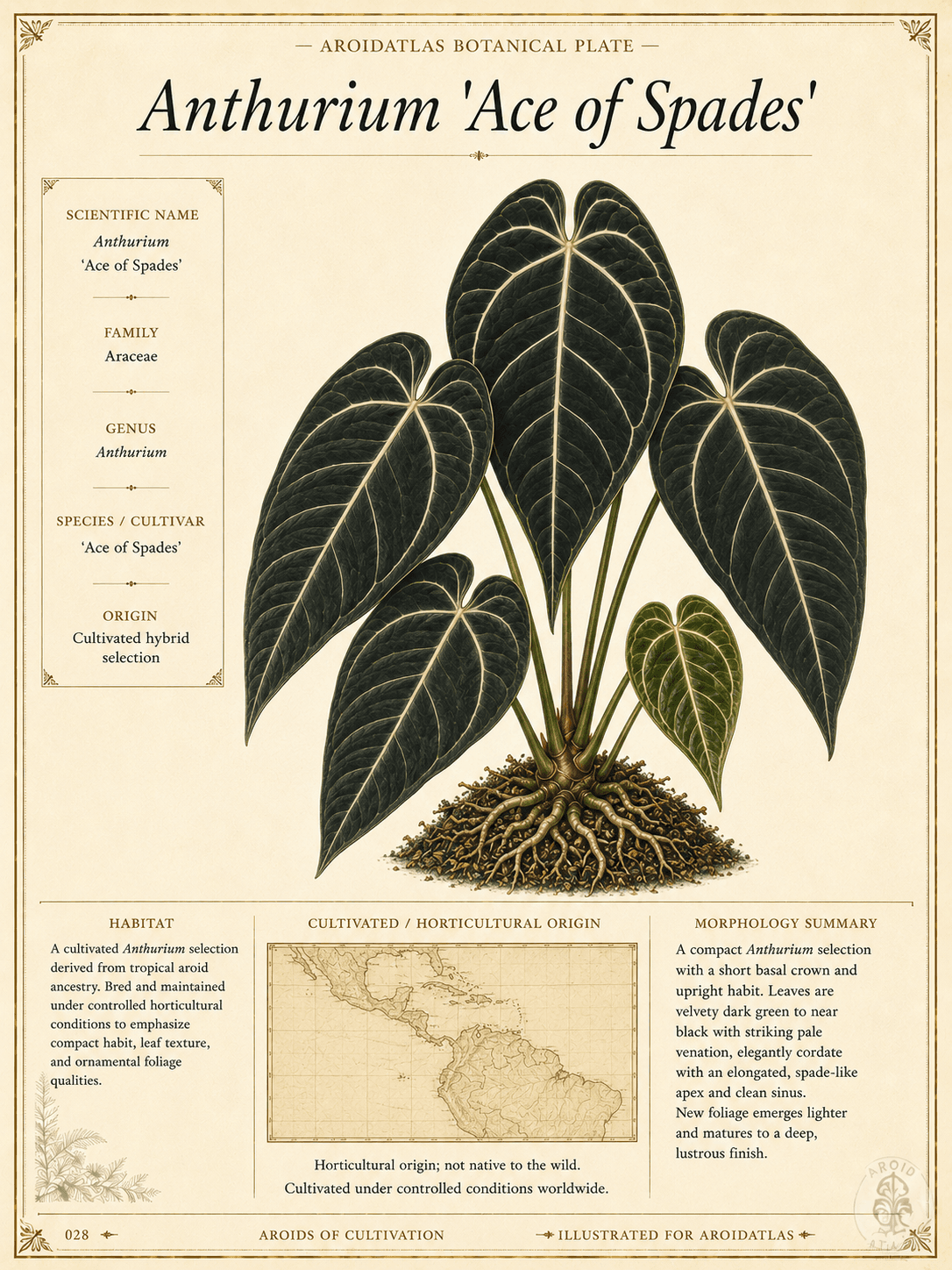 Ace of Spades Anthurium