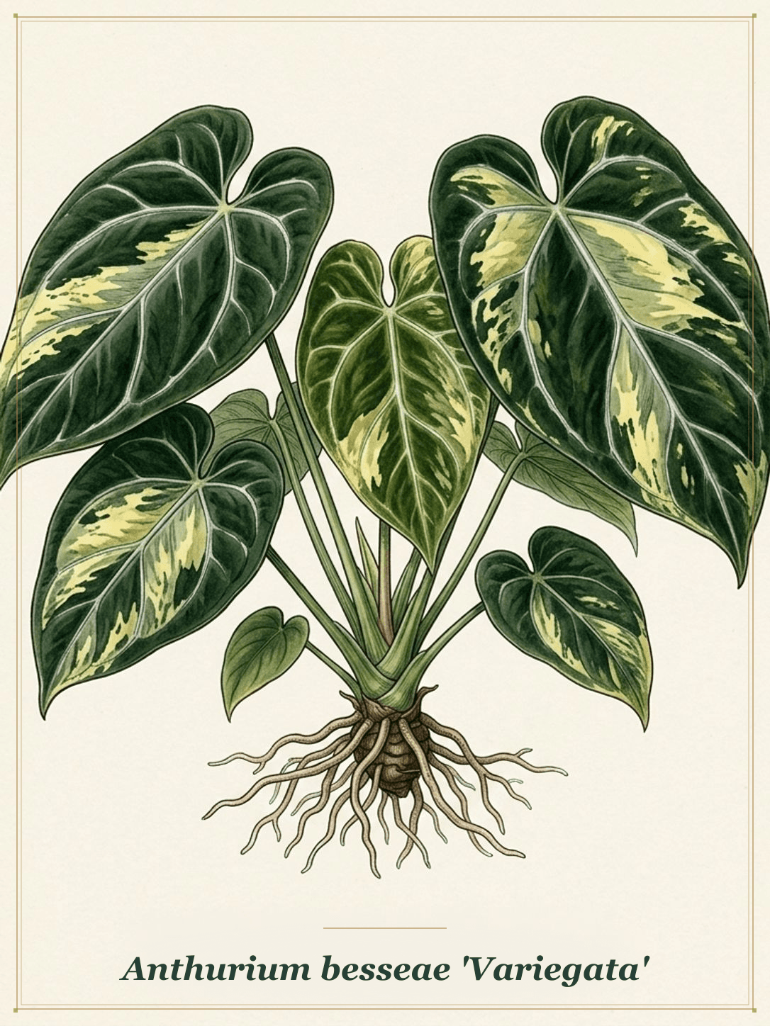 Variegated Besseae Anthurium