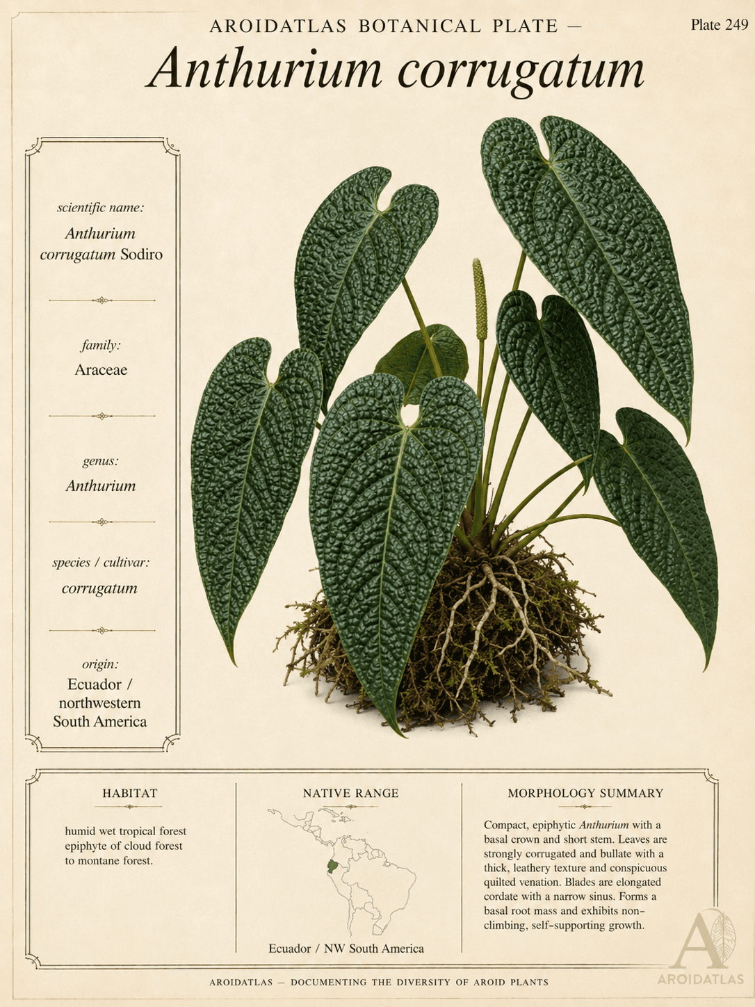 Corrugated Velvet Anthurium