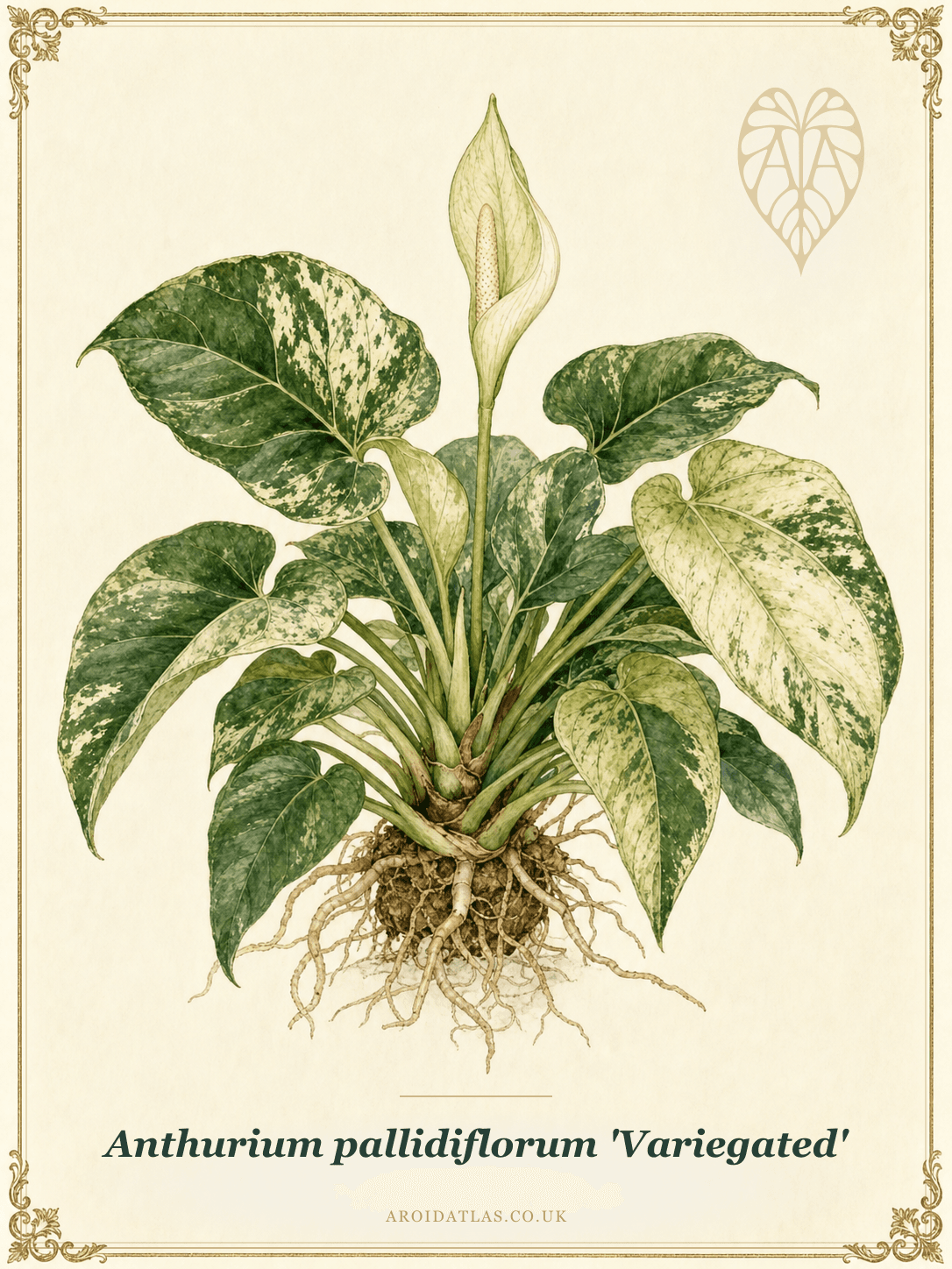Variegated Anthurium Pallidiflorum