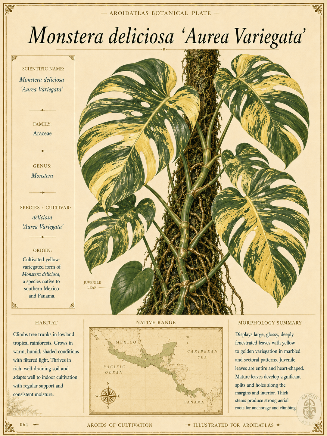 Aurea Variegated Monstera