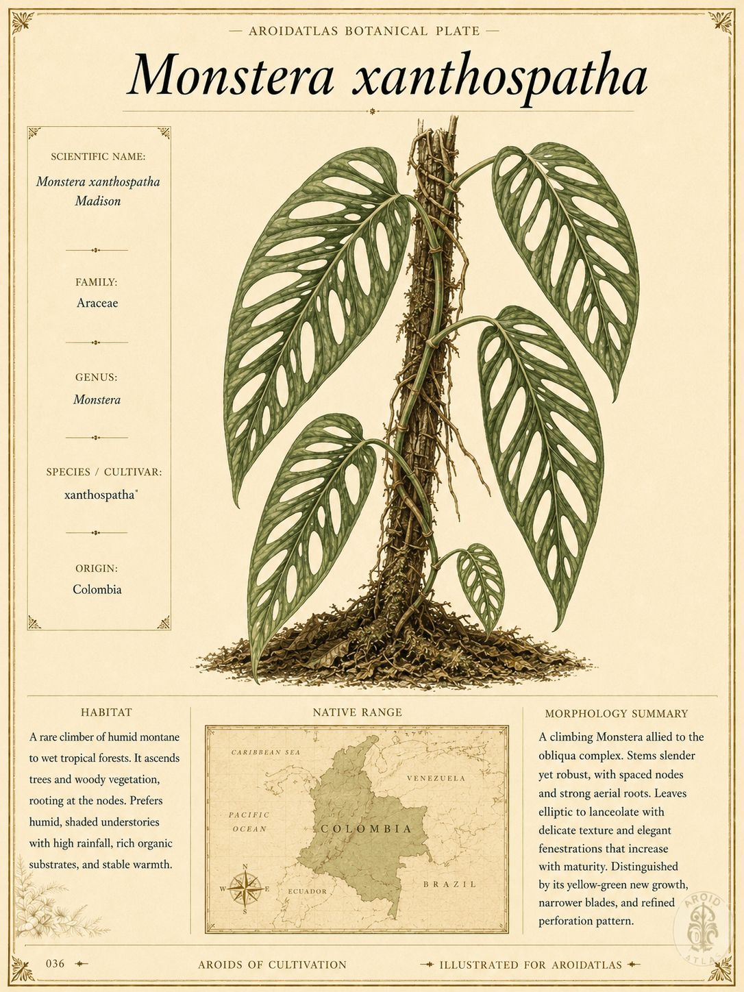 Monstera xanthospatha