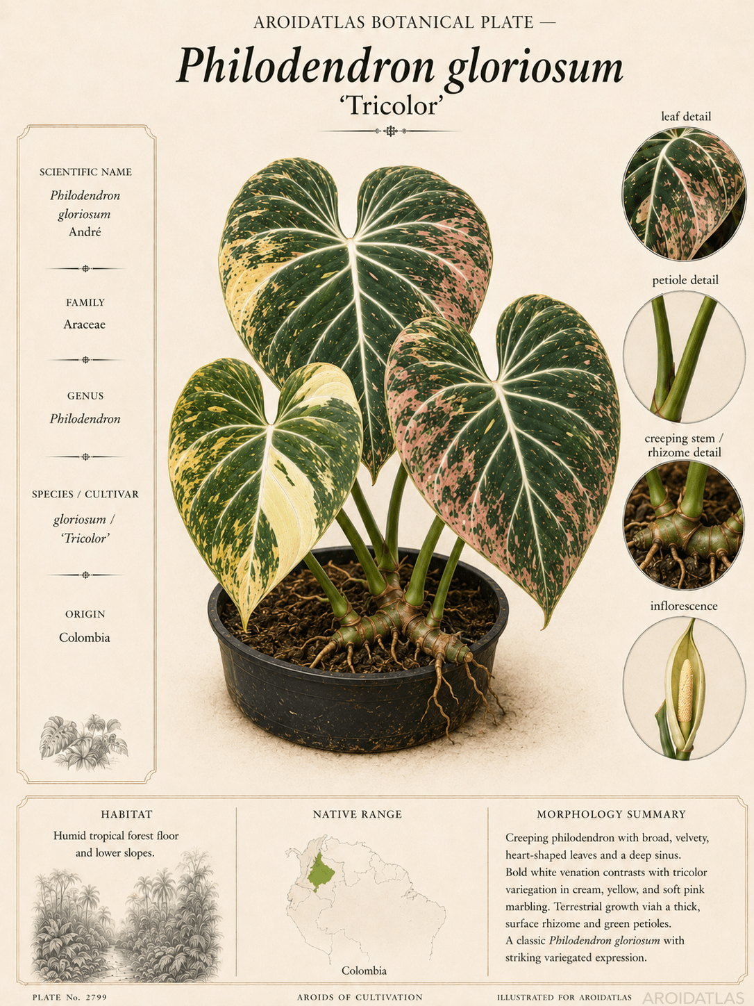 Tricolor Gloriosum Philodendron