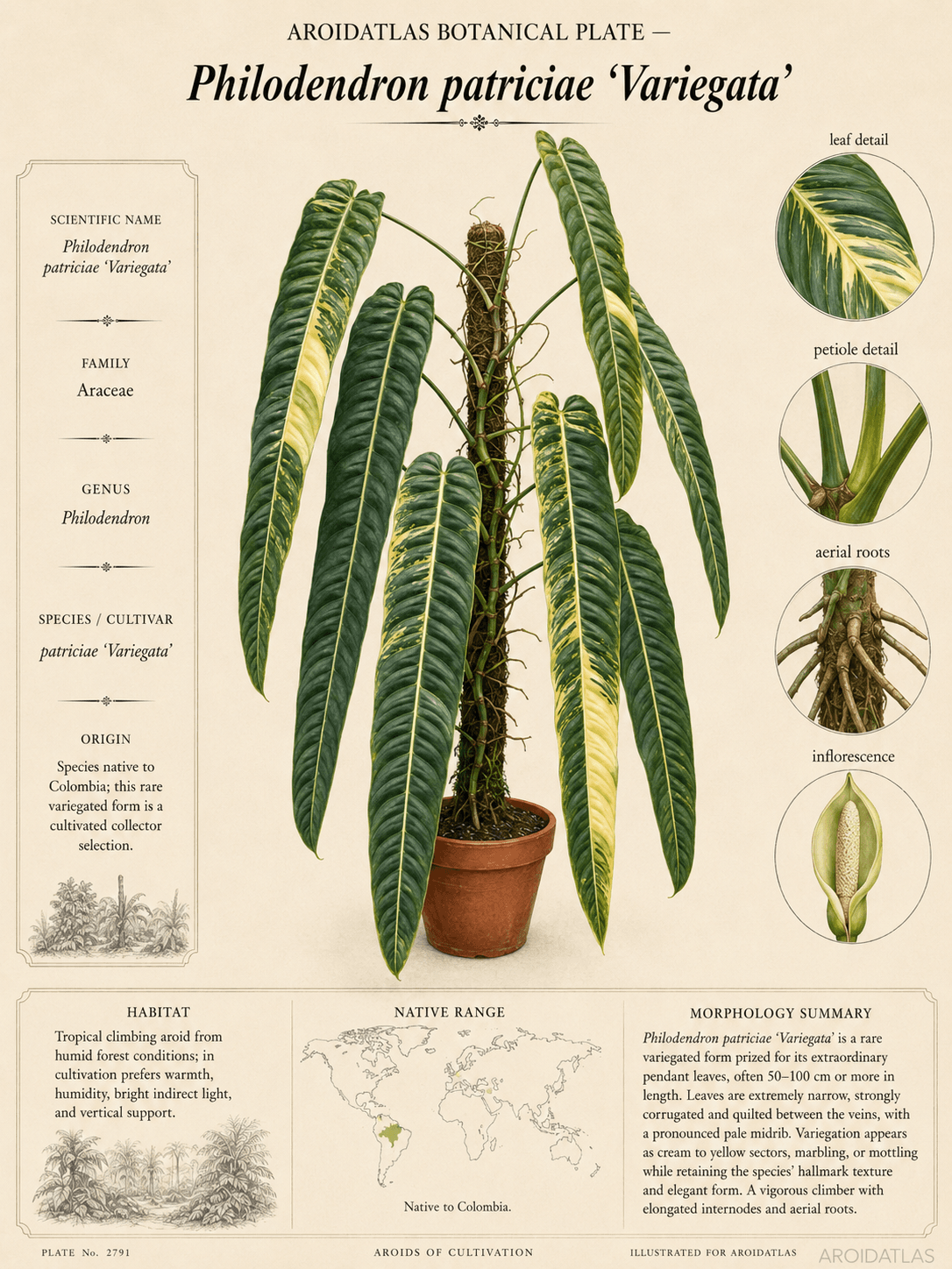 Variegated Patriciae Philodendron